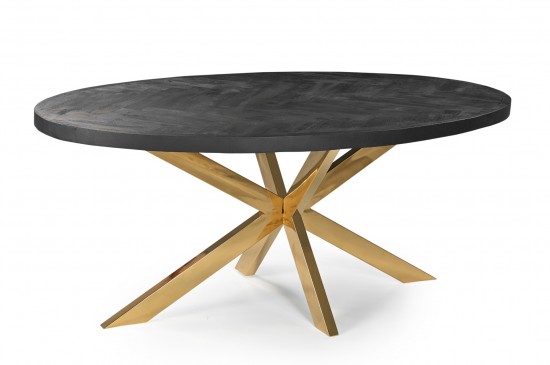 ovale eettafel visgraat